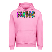 Fuchsia Pink senior 2022 tie die leopard Urban Hoodie - RanaPortraitStore