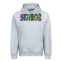 Heather Grey senior 2022 tie die leopard Urban Hoodie - RanaPortraitStore