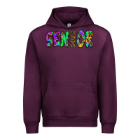 Mauve Wine senior 2022 tie die leopard Urban Hoodie - RanaPortraitStore