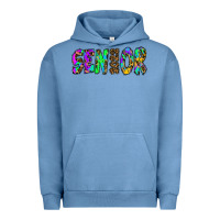 Pigment Pebble Blue senior 2022 tie die leopard Urban Hoodie - RanaPortraitStore