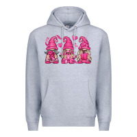 Heather Grey Breast Cancer Gnomes Premium Hoodie - texasbilliewilder