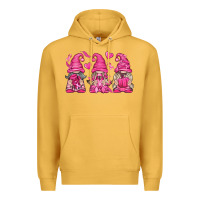 Mustard Breast Cancer Gnomes Premium Hoodie - texasbilliewilder