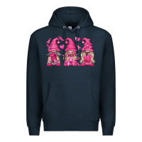 Navy Breast Cancer Gnomes Premium Hoodie - texasbilliewilder