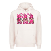 Pale Pink Breast Cancer Gnomes Premium Hoodie - texasbilliewilder