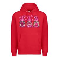 Red Breast Cancer Gnomes Premium Hoodie - texasbilliewilder