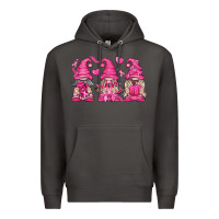 Smoke Breast Cancer Gnomes Premium Hoodie - texasbilliewilder