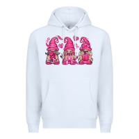 White Breast Cancer Gnomes Premium Hoodie - texasbilliewilder