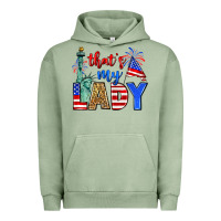 Pigment Oil Green that's my lady 4th of july Urban Hoodie - Zillion Design Studio