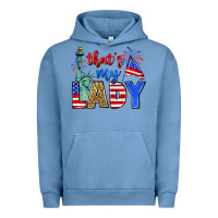 Pigment Pebble Blue that's my lady 4th of july Urban Hoodie - Zillion Design Studio