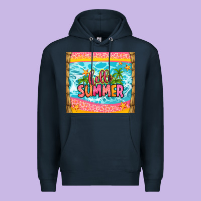 Hello Summer Premium Hoodie Designed By Zillion Design Studio