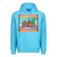 Ocean Blue hello summer Premium Hoodie - Zillion Design Studio