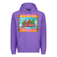 Purple hello summer Premium Hoodie - Zillion Design Studio