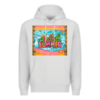 Dove Grey hello summer Premium Hoodie - Zillion Design Studio