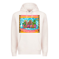 Pale Pink hello summer Premium Hoodie - Zillion Design Studio