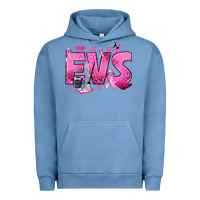 Pigment Pebble Blue Environmental Services Breast Cancer Urban Hoodie - texasbilliewilder