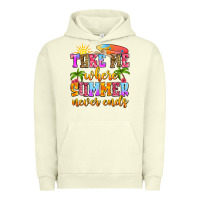 Pigment Pistachio take me where summer never ends Urban Hoodie - Zillion Design Studio
