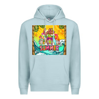 Blue Mist hello summer gnomes Premium Hoodie - Zillion Design Studio
