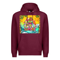 Burgundy hello summer gnomes Premium Hoodie - Zillion Design Studio