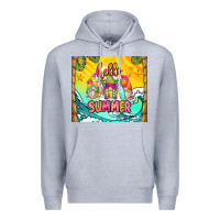 Heather Grey hello summer gnomes Premium Hoodie - Zillion Design Studio