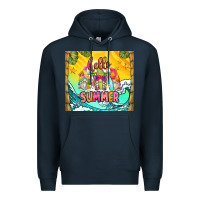 Navy hello summer gnomes Premium Hoodie - Zillion Design Studio