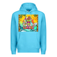 Ocean Blue hello summer gnomes Premium Hoodie - Zillion Design Studio