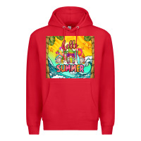 Red hello summer gnomes Premium Hoodie - Zillion Design Studio