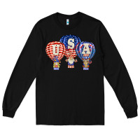 Black usa air balloon gnomies Long Sleeve Tee - BarkalooDesign