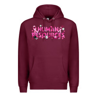 Burgundy Breast Cancer Human Resources Premium Hoodie - texasbilliewilder