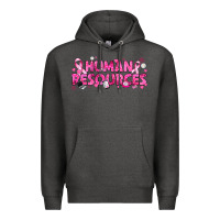 Charcoal Heather Breast Cancer Human Resources Premium Hoodie - texasbilliewilder