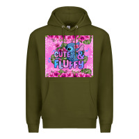 Army Green cute and fluffy stitch Premium Hoodie - Zillion Design Studio