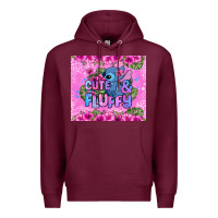 Burgundy cute and fluffy stitch Premium Hoodie - Zillion Design Studio