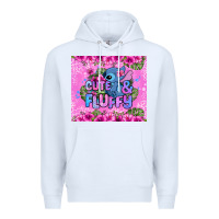 White cute and fluffy stitch Premium Hoodie - Zillion Design Studio