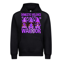 Black Domestic Violence Warrior Afro Gnomes Urban Hoodie - texasbilliewilder