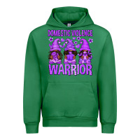 Emerald Domestic Violence Warrior Afro Gnomes Urban Hoodie - texasbilliewilder
