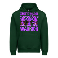 Forest Green Domestic Violence Warrior Afro Gnomes Urban Hoodie - texasbilliewilder