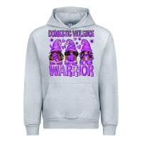 Heather Grey Domestic Violence Warrior Afro Gnomes Urban Hoodie - texasbilliewilder