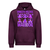 Mauve Wine Domestic Violence Warrior Afro Gnomes Urban Hoodie - texasbilliewilder
