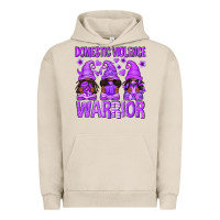 Pigment French Oak Domestic Violence Warrior Afro Gnomes Urban Hoodie - texasbilliewilder