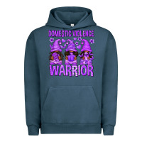 Pigment Midnight Navy Domestic Violence Warrior Afro Gnomes Urban Hoodie - texasbilliewilder