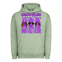 Pigment Oil Green Domestic Violence Warrior Afro Gnomes Urban Hoodie - texasbilliewilder