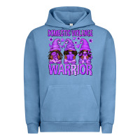 Pigment Pebble Blue Domestic Violence Warrior Afro Gnomes Urban Hoodie - texasbilliewilder