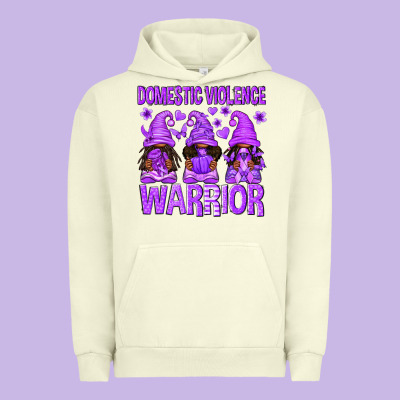Domestic Violence Warrior Afro Gnomes Urban Hoodie Designed By Texasbilliewilder