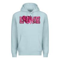 Blue Mist Breast Cancer Love Premium Hoodie - texasbilliewilder