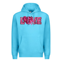 Ocean Blue Breast Cancer Love Premium Hoodie - texasbilliewilder