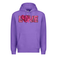 Purple Breast Cancer Love Premium Hoodie - texasbilliewilder