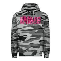 Slate Camo Breast Cancer Love Premium Hoodie - texasbilliewilder