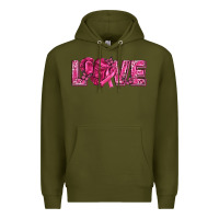 Army Green Breast Cancer Love Premium Hoodie - texasbilliewilder