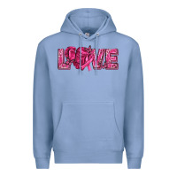 Colony Blue Breast Cancer Love Premium Hoodie - texasbilliewilder