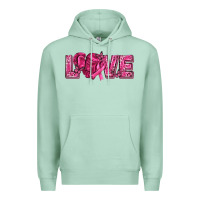 Seafoam Breast Cancer Love Premium Hoodie - texasbilliewilder
