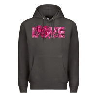 Smoke Breast Cancer Love Premium Hoodie - texasbilliewilder